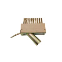 Brosse à blocs en bois écologique de haute qualité avec ensemble de tête de brosse métallique de grattoir de désherbage à extrémité en laiton