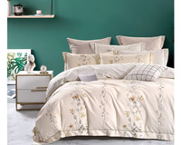 Literie d'été en coton imprimé personnalisé-Ensemble de housse de couette et taie d'oreiller de 7 pièces