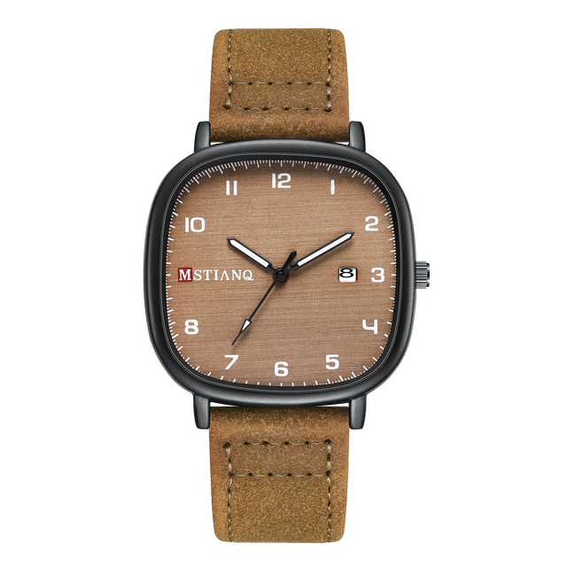 Luxury Leather Quartz Watches Wholesale Timing Sports Waterproof Calendar Watches Men's Watches