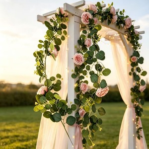 Magnifique Guirlande Artificielle d'Eucalyptus en Soie, Décoration de Mariage, Branche Unique pour Table, Mur ou Plafond - Product Image 2