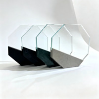 Trophée en cristal de marbre en gros, personnalisé, gravé au laser, pour cadeau d'affaires