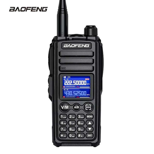 UV27 Dual Band Analog Walkie Talkie 10W High Power Handheld Ham Transceiver C Charging 999CH IP55 Water Resistant Long Range