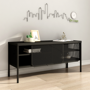 GDLT Modern White Metal TV Stand High Leg <b>Corner</b> <b>Unit</b> Design for Living Room School/Workshop Modern Floor Sideboard Cabinet - Product Image 5