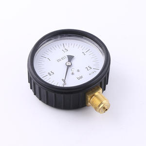 مقياس ضغط شعاعي ، مقياس ضغط 4 "مقياس ضغط هواء مركب في الأسفل للسوائل مع واقي - Product Image 1