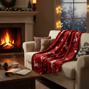 Luxury Velvet Christmas Prints <b>Super</b> <b>Soft</b> Coral Fleece Blanket Warm Cozy Winter <b>Bedding</b> for Home Decor Fuzzy Throws - Product Image 3