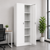 Armoire de classement en métal avec porte coulissante en acier pour bureau scolaire, armoire à dossiers verrouillable avec porte vitrée pour le rangement de documents