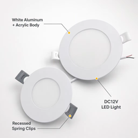 Panneau lumineux LED Aluminium Downlights Encastré IP44 Moderne RV Led Spot Lights Caravan Interior 12 Volt Plafonniers