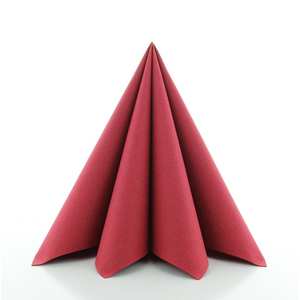 Servilletas Uni Bordeaux 40x40 cm 1/4-Fold de Linclass - Product Image 2