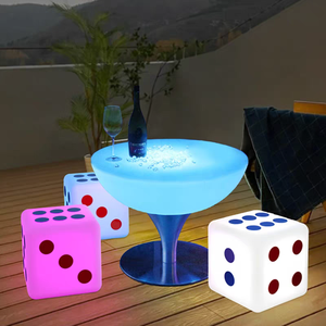 Bộ đồ nội thất thanh theo chủ đề thú vị bàn ghế được chiếu sáng với thiết kế Xúc xắc hình dạng linh hoạt cho các tình huống khác nhau - Product Image 1