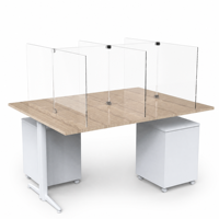 Panneau de séparation en acrylique transparent sur mesure pour comptoir de bureau