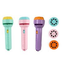 Samtoy – Mini livre éducatif en plastique pour la petite enfance, livre d'histoire de sommeil, jouet coulissant, lampes de poche LED, projecteur, lampe torche