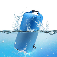 Sac à dos pliable portable 5L en PVC 500D durable pour camping, randonnée, kayak, sports nautiques, plage, rangement étanche