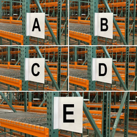 Panneaux d'arrêt professionnels pour allées d'entrepôt, en métal robuste, conception double face pour une meilleure logistique et une sécurité accrues