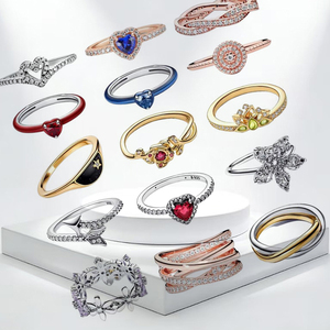 Anillo <span class=keywords><strong>de</strong></span> Plata 925 con Múltiples Lazos, Corazón Colorido, Abeja, Chakra y Corona, Chapado en Oro Rosa, para Mujer, Regalo <span class=keywords><strong>de</strong></span> <span class=keywords><strong>Boda</strong></span>, Novedad 2026 - Product Image 2