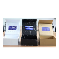 Personnalisé 7 pouces LCD écran contrôle de la lumière carte de musique boîte d'emballage papier croix ange lecteur vidéo boîte pour bijoux produit cadeau
