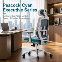 Chaise de bureau ergonomique à dossier haut en maille avec appui-tête, accoudoirs 3D, soutien lombaire adaptatif, chaise de travail pivotante
