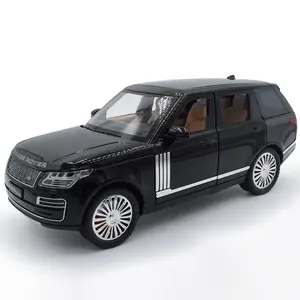 QS OEM Kids 1:24 Scale 6 Opening Doors Simulation Alloy Die Casting Pull Back Vehicles Mini Metal Car Model Toy With Sound Light