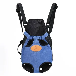 New Arrival Portable Custom Travel Carrier Bags For Dogs Cats Breathable Chest Canvas Bag For Dog Pet Carriers