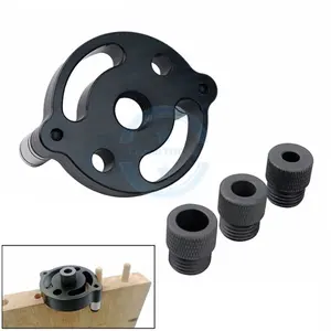 Household Hand Tool 6/8/10mm 3 in 1 Adjustable Hole Puncher Positioner Clamp DIY Woodworking Home Repair Tools - Black