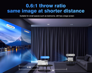 ออฟเซ็ตอัตโนมัติ1080P 4K LED ผู้ช่วยเสียง HY450N 900แอนดรอยด์11บ้านแบบพกพาแอนดรอยด์11 - Product Image 3