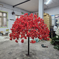 L107 Vente en gros de compositions florales artificielles en soie populaires, centre de table en fleurs de cerisier, faux arbre de sakura pour la décoration de table de mariage