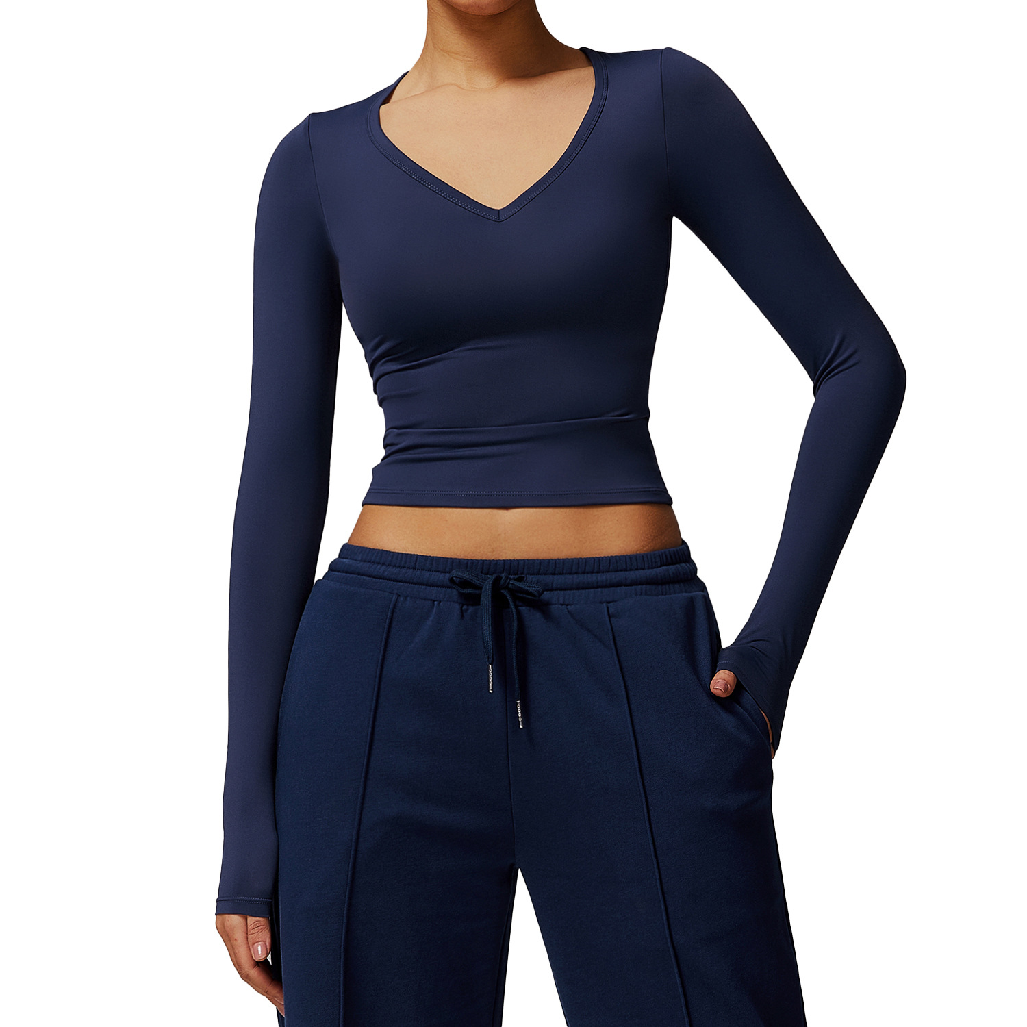 Autumn and Winter Quick-Drying Brushed Tight Yoga Long-Sleeved Women Running Fitness Thin Long-Sleeved Sports Top