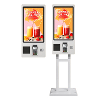 Máquina de Pedidos de Autoservicio con Pantalla Táctil Inteligente de 32 Pulgadas para Restaurante KFC, Kiosco de Pago con Escáner de Código QR/Código de Barras