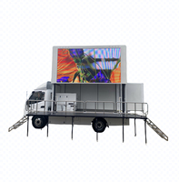 Le camion de publicité mené mobile extérieur a mené le panneau d'affichage mené par camions d'écran avec la boîte d'expansion et le camion d'étape