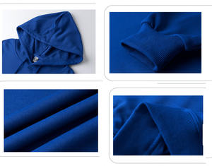 260gsmベーシックポリエステルフードパーカーカスタムロゴ昇華無地ブランクソールドカラー男女兼用プルオーバージョギングポリエステルパーカー - Product Image 2