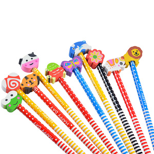 BECOL - Lápices de Madera Coloridos y Bonitos para Estudiantes, Lápices HB Estándar Creativos con Borrador de Dibujos Animados para Niños, Regalos - Product Image 3