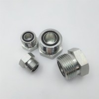 Raccord de Tube adaptateur hydraulique HW-FS2408-4F zingué mâle joint torique joint facial haute pression ORFS 4F raccord de tuyau bouchon hydraulique