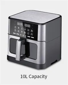 Eytronic new design household real 10L large capacity air fryer brushed stainless steel drawing process