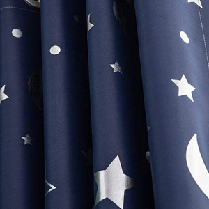 Tende Oscuranti con Stampa Stelle e Luna in Lamina Argento, Pannelli Termoisolanti con Occhielli per Camerette dei Bambini - Product Image 2