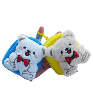 2026 새로운 디자인 귀여운 만화 리본 곰 인형 부드러운 플러시 키체인 동전 지갑 가방 참 스쿨백 펜던트 대량 판촉 선물 - Product Image 5
