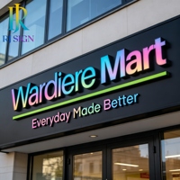 Enseigne commerciale à LED multicolores à haute luminosité, lettres lumineuses personnalisées pour une publicité dynamique en vitrine