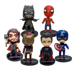 Wholesale 6pcs/set movie hero animation collection marvals Spider-Man kids model toy PVC action figures