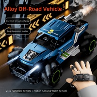 Voiture RC tout-terrain 4D-Y3 double mode 4x4 en métal, évitement d'obstacles 150 m, contrôlée par application 2,4 GHz, presque prête à l'emploi intérieur/extérieur
