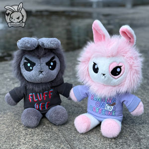 Peluche <span class=keywords><strong>Dreadfuls</strong></span> Lapin Peluche Rose Gris Animal en Peluche PP Coton Rempli 11-30cm Guérison Calmant Confort Haut de Gamme 14 Ans & - Product Image 4