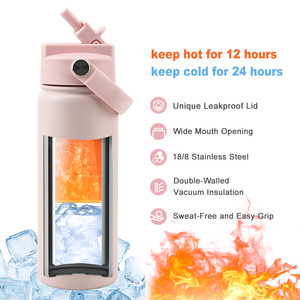Custom branded sports bottles 18oz Insulated Vacuum <b>Flask</b> Leak-Proof BPA Free Thermal Gym Travel Stainless Steel Water Bottle - Product Image 6