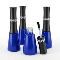 Flacon de vernis à ongles en verre de 11 ml avec bouchon fantaisie personnalisé, forme unique, pour vernis gel, avec pinceau