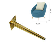 WINSTAR Bestseller Goldene Chrom-Metall-Sofabeine Schräge Eisen-Möbelfüße für Wohnzimmer