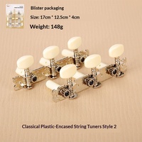 Classical Guitar String Nuts Metal One Pair Knob Guitar Tuning Accessories Blister Packaging Wholesale Musical Instruments