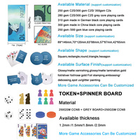 Jeu de société d'entreprise personnalisé avec un design personnalisé, plateau de carrom en carton, taille et couleur personnalisables, dés