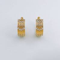 Orecchini a clip in oro giallo 18 carati con diamanti da laboratorio, anello vintage, anelli con moissanite, anello di fidanzamento, anelli raffinati, anelli aperti placcati oro da donna