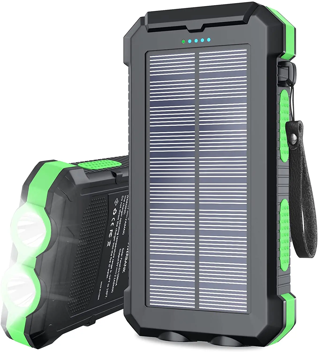 Banca di energia solare da campeggio esterna 20000mah Dual USB Travel torcia a LED integrata tipo-c banca di alimentazione in ingresso solare