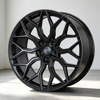 Jantes de voiture en alliage forgé monobloc concave style HF-2 noir mat 19-22 pouces 5*112 pour A6L RS6 A7 RS7 SQ7 M3 M4 CLS GLE