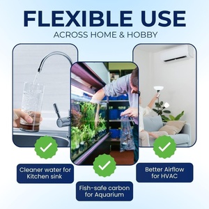 Filtre à eau/à air adsorbant en vrac de 5 lb, recharge de charbon actif granulaire en coque de noix de coco, produits chimiques pour l'eau CN - Product Image 4