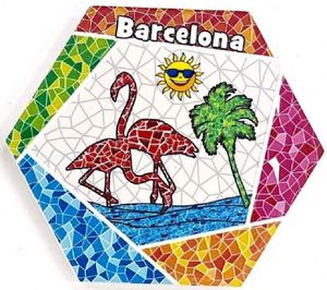 Posavasos y Alfombrillas de Cerámica Española de Barcelona Impresos en 3D Personalizados, Decoración para el Hogar, Recuerdo Duradero, Posavasos para Tazas de Café y Té - Product Image 1