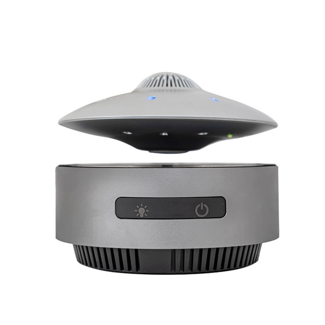 HCNT Magnetic Levitation for Speaker UFO Desktop Ornament Gift for Boyfriend/Girlfriend 520 Spring Festival Decoration