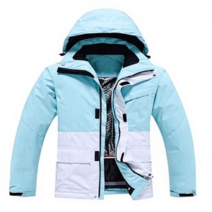 Combinaison de ski pour femmes adultes, imperméable, respirante, coupe-vent, veste et pantalon de ski thermiques avec fermeture éclair -Tex pour le snowboard d'hiver - Product Image 2